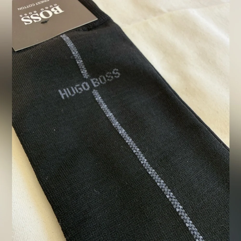 6 Pairs Hugo Boss Black Dress Socks - Picture 4 of 6